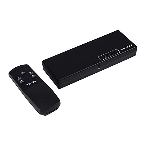 5 em 1 saída HDMI switch, 5 portas HDMI switcher seletor divisor com controle remoto, adequado para