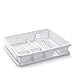 Acan Tradineur - Escurreplatos de Plástico 48 x 38 x 9, Organizador de Cocina, Escurridor con Bandeja para Cocina…… (Blanco)