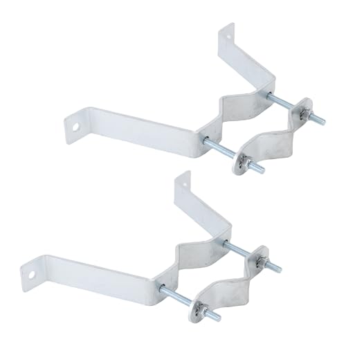Supports de Mât D'antenne TV, Pince de Mât Murale Réglable, Kit D'accessoires de Support à Mâchoire en V pour la sécurité de L'antenne Extérieure de la Maison