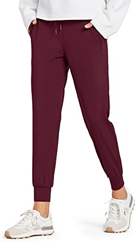 Libin Damen Lässige Hose Sweatpants | Laufen, Workout, Fitnessstudio, Yoga, Lounge, Reisen, Golfkleidung mit Taschen, 4-Wege-Stretch, konisch, Tanzhose