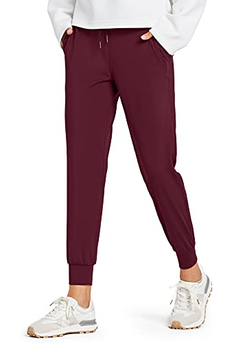 Image of Libin Women's Joggers Pants Athletic Casual Sweatpants Petite /Regular /Tall | Running, Workout, Gym, Yoga, Lounge, Travel, Golf Clothes with Pockets, 4 way stretch, Tapered, Dance Trousers