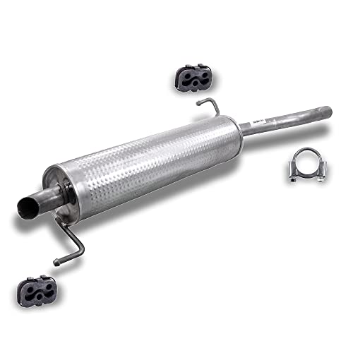 ATEC Germany Silencieux Set 1x Silencieux final, 2x Butées, 1x Collier de serrage Compatible avec FIAT GRANDE PUNTO (199_), PUNTO EVO (199_), OPEL CORSA D...
