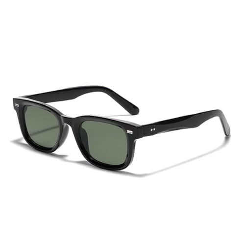 TNDVIC Gafas de sol con protección UV400 | Remaches pequeños naranjas | Para mujer, hombre, deportes al aire libre y conducción (negro y verde)