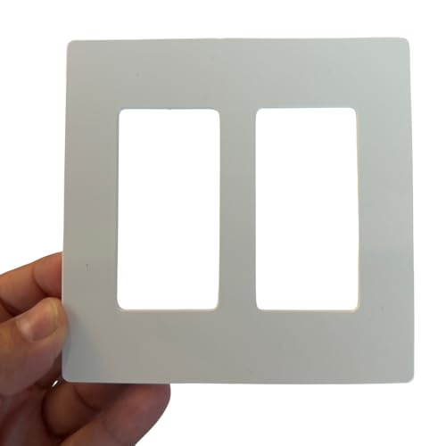 Placas de pared de 2 puertos fabricadas en policarbonato blanco premium 6