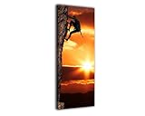 Leinwandbild Panorama Nr. 6 Bergsteiger 100x40cm, Keilrahmenbild, Bild auf Leinwand, Bouldern, Klettern, Sport