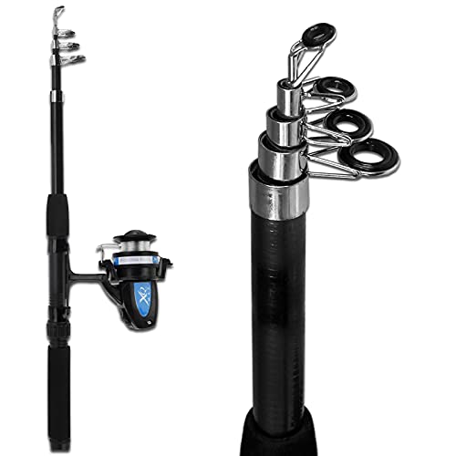 TW24 120tlg. Angelset inkl. Teleskoprute und Angelspule Angeln Angelrute Anfänger Komplettset – Bild 5