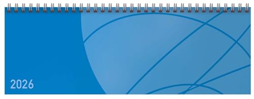 Tischkalender quer Professional Colourlux 2026 blau: 1 Woche 2 Seiten; Bürokalender; Tischquerkalender im Format: 29,8 x 10,5 cm