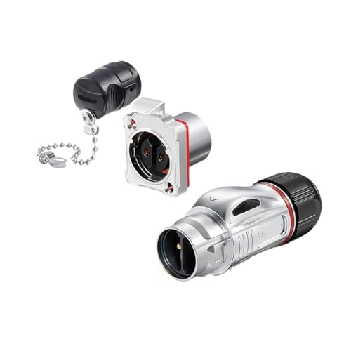 Conector de engarce BD24 industrial metálico de 2 núcleos 25A para potencia portátil 2