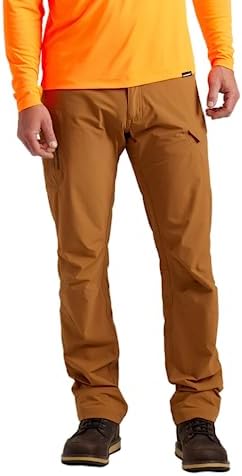 TRUEWERK Men’s Workwear Pants - T1 WerkPants Relaxed Fit, Lightweight, Moisture Wicking, Cargo Pants with 4-Way Stretch, Sand, 30WX30L