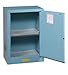 Justrite 892322 Sure-Grip EX Steel 2 Door Self Close Undercounter Safety Cabinet, 22 Gallon Capacity, 35" Width x 35" Height x 22" Depth, 1 Adjustable Shelfs, Blue