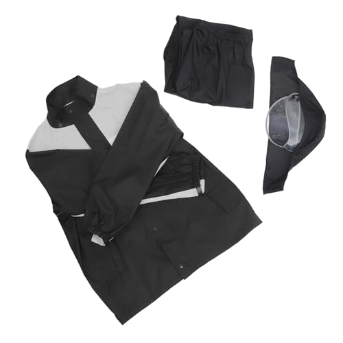 TOBBOMEY Conjunto De Motociclista Chaqueta y Pantalón, Talla XL Negro y Gris, para Hombre, Uso Exterior Lluvia Intensa, Material Resistente Al Agua, Traje De Lluvia para Motociclista
