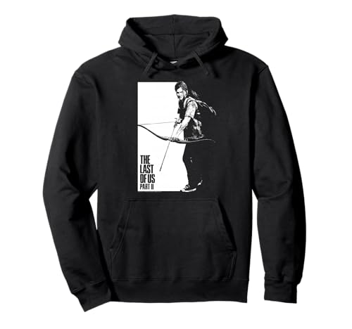 The Last of Us Ellie Bow Black and White Video Game Sudadera con Capucha