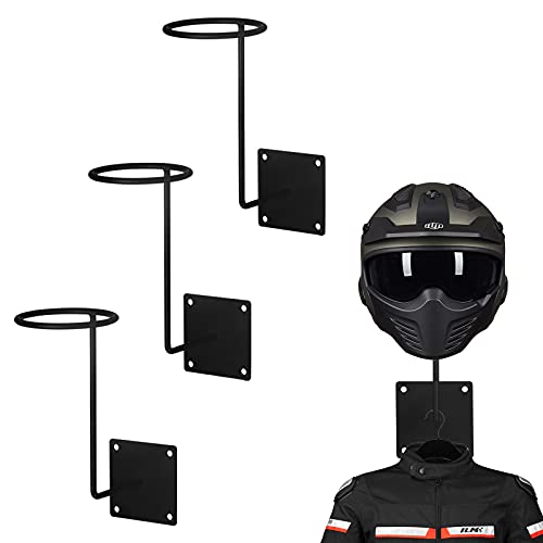Crochets pour casque de moto en acier support mural universel gain de place ILM x3