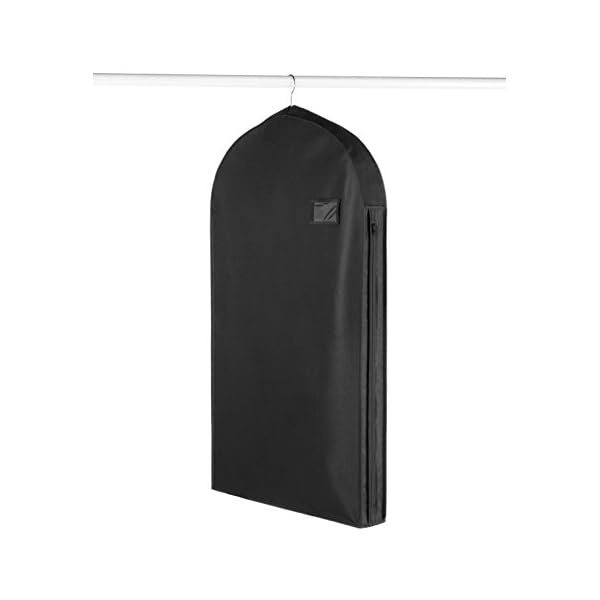 Whitmor Deluxe Zippered Suit Bag, Black