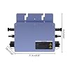 600W Solar Grid Tie Micro Inverter IP65 Waterproof Automatic Identification Power Inverters DC to AC 110V Microinverter for 30V 36V Solar Panel (600W)