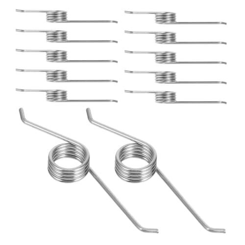 KHBUAB Resorte de Torsión para Tapa de Bote de Basura de Acero Inoxidable Plata, Soporte Apertura Suave y Repetida, Ángulo de 150°, Paquete de 12 Piezas para Baño y Cocina