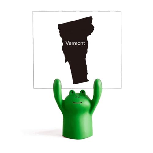 Support de carte grenouille Vermont Ameusa avec pince de maintien stable