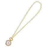 Montre de poche miniature à chaîne : fabriquée en alliage qui se caractérise par sa stabilité et sa durabilité, très dure et lisse pour l'utilisation, décoration de scène de maison de poupée