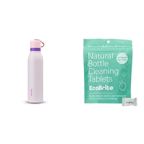 Owala FreeSip Twist 24oz Dreamy Field + EcoBrite Tablets Bundle