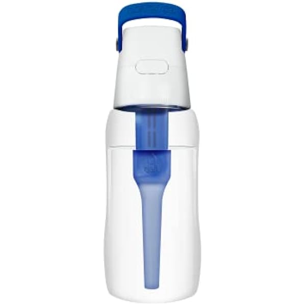 DAFI Butelka filtrująca Solid 0,5 l + wymienny filtr węglowy - Niebieski - Wykonana z wytrzymałego Tritanu™, Bez BPA, Idealna do Pracy, Szkoły, Siłowni, w Podróż - Wyprodukowano w Polsce