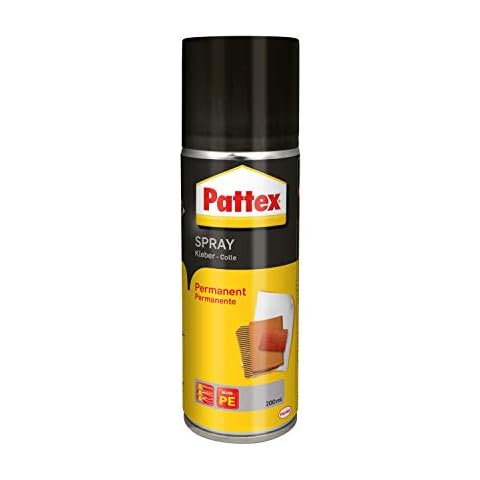 Pattex Sprühkleber Power Spray Permanent, lösemittelhaltiger Sprühklebstoff für schnelle und dauerhafte Verklebungen, farblos, 1x 200ml Dose Cover