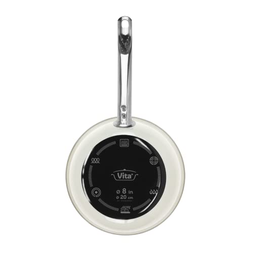 Encuentra la mejor selección de Estufa con horno y asador los mejores 5. 35 VITA VITRO ACCIAIO Sartén Premium de 20 cm Color Blanco con Antiadherente Reforzado, Resistente a Rayaduras, Apto para Cualquier Tipo de Estufa, Horno y Asador