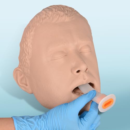 MedEduQuest Adult Airway Management Trainer Kit, Adult Intubation Manikin Head, Airway Simulation Management Model for EMS Training