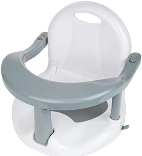 chelity Baby Folding Bath Chair,Baby Bath Seat, Child Portable Shower Seat Bath Cushion, Adjustable Wrap Around Shower Chair for Infants 6 Months and Up (6-18 Months) (White)