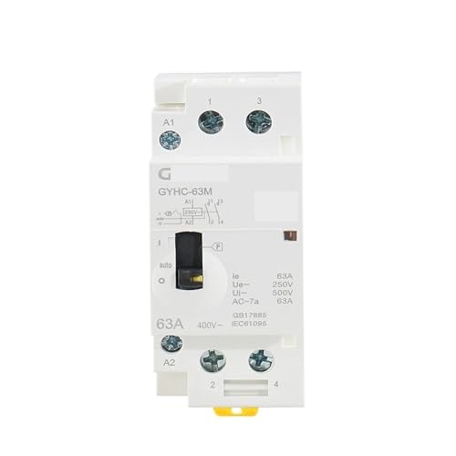 Contacteur AC modulaire 2P 40A 2NO 220V avec commande manuelle domestique