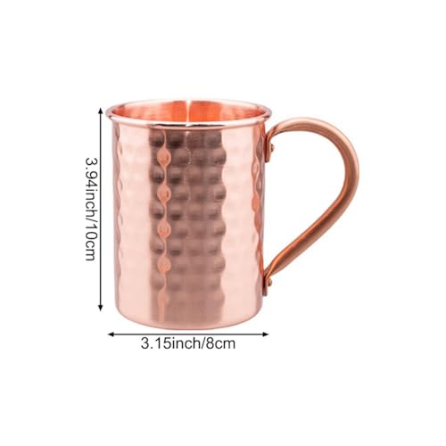 Taza Copper Moscow Mule Durable con Textura Martillada Platinada para Cerveza y Café miniatura 2