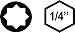 8 Point Star Bit. VEGA Double Square #1 Professional Grade 2 Square Drive Torx Bit Set. 125DS01A-5 (Pack of 5)