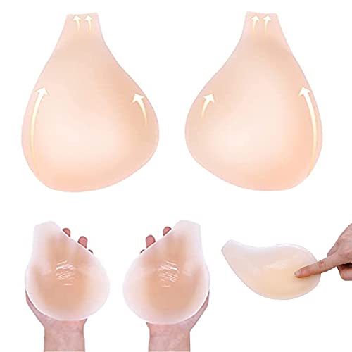 Stick On Bra Backless Bra Reusable Sticky Push Up Bra Invisible Lift Up Bra Silicone Adhesive Lift Bra Self-Adhesive Bras Breast Lift Petal Freedom Bra Nipple Covers for Women Invisible Bra Nude