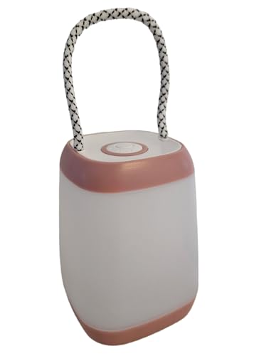 Meinposten Campingleuchte Campinglampe Lampe Leuchte kleine Tischleuchte LED warmweiß dimmbar tragbar batteriebetrieben (Rosa)
