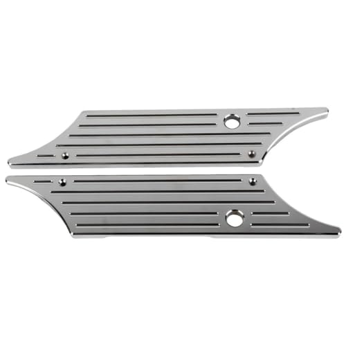 ALK Chrome Hard Saddle Bag Latch Cover Face Fits Road - (Aluminio) - (Izquierdo y Derecho Equipado con Alforjas Pintadas Duramente) miniatura 2