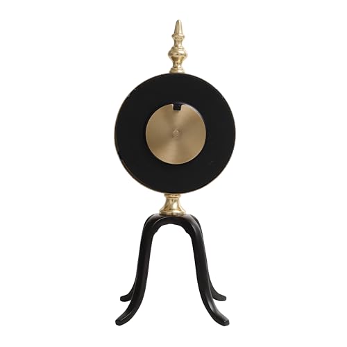 Image of Decor de Maison Handcrafted Quad Stand Luxury Analog Table Clock for Livingroom, Bedroom, Studyroom, Black, Silent Non-Ticking Desk Clock for Home Decor