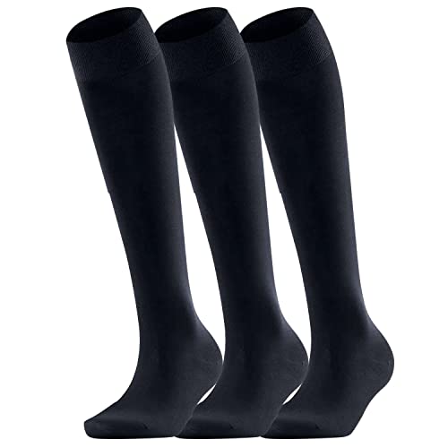 3 Pairs Girls Cotton Knee High Socks Extra Long Smooth Thigh Grip Knitted Stockings