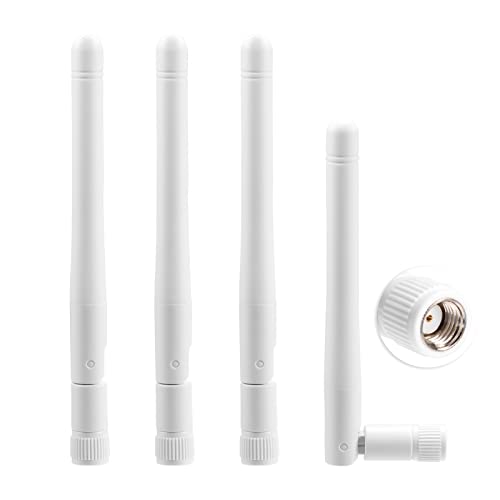 Image of Bingfu External WiFi Antenna RP-SMA 2.4GHz 5GHz 5.8GHz 3dBi Dual Band Wireless Antennas Replacement (4-Pack) for WiFi Router Security IP Camera Access Point USB WiFi Adapter