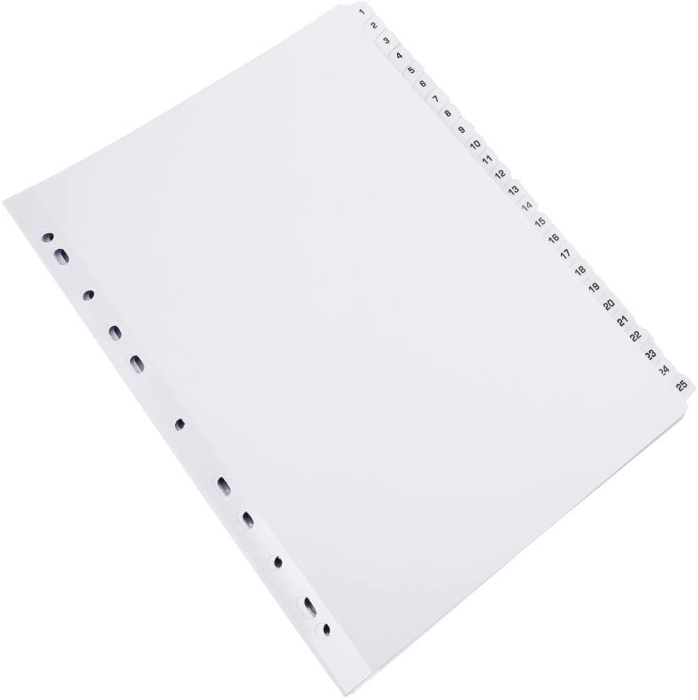 Q-Connect 1-50 Index Multi-Punched Reinforced Board Clear Tab A4 White