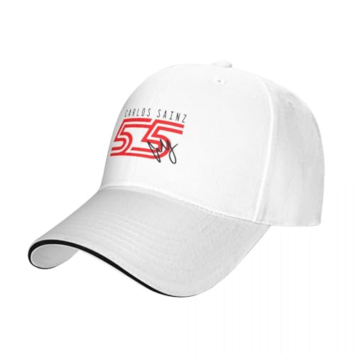 Gorra de béisbol Carlos Sainz 55 Piloto de Carreras Visera Deportiva Hip Hop Papá