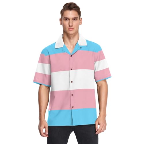Chemise hawaïenne LGBT arc-en-ciel à manches courtes respirante