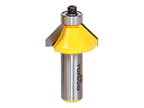 Image of YONICO Chamfer Router Bits Edge Forming 45 Degree 1 /2-Inch Shank 13105