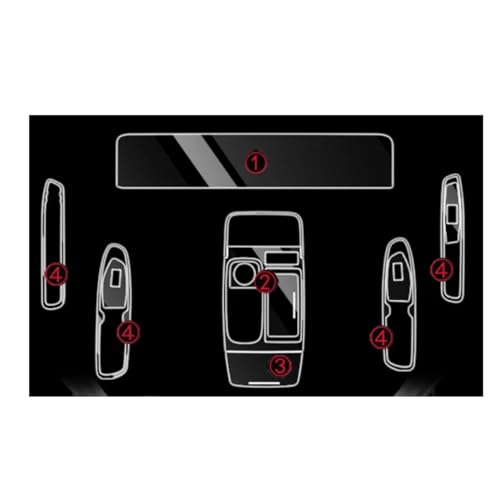 Film protection TPU Ford Equator contre usure console et lève-vitre