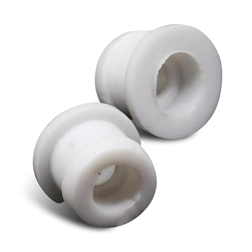 CyperFair 2 PCS Car Shifter Cable Bushings, Shock Absorption Transmission Shift Linkage End Connector Kit, Replacement OEM# DG9Z-7K340-A, Compatible with Ford Focus MK Automatic (White)