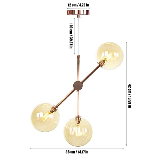 Lustre or rose orientable avec ampoule G4 pour salon et chambre