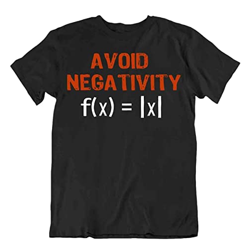 Avoid Negativity Funny Mathematics T-Tshirts Camisetas y Tops tee Math Teacher Tshirts Camisetas y Tops Black(XX-Large)