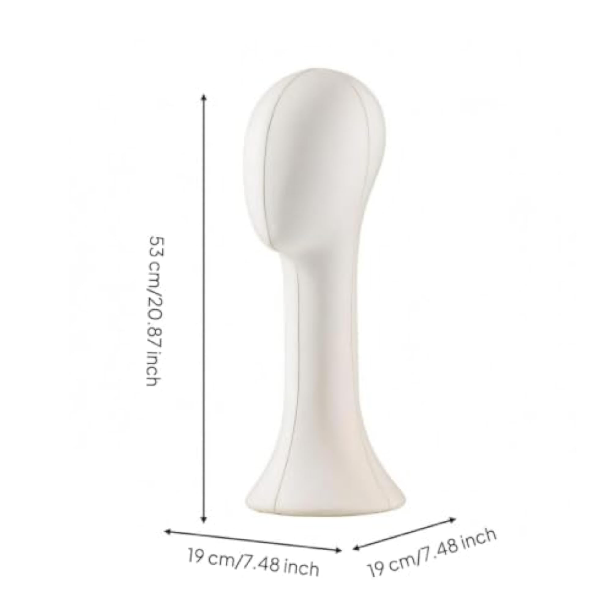 Easy Assembly Mannequin Head Stand, White Linen