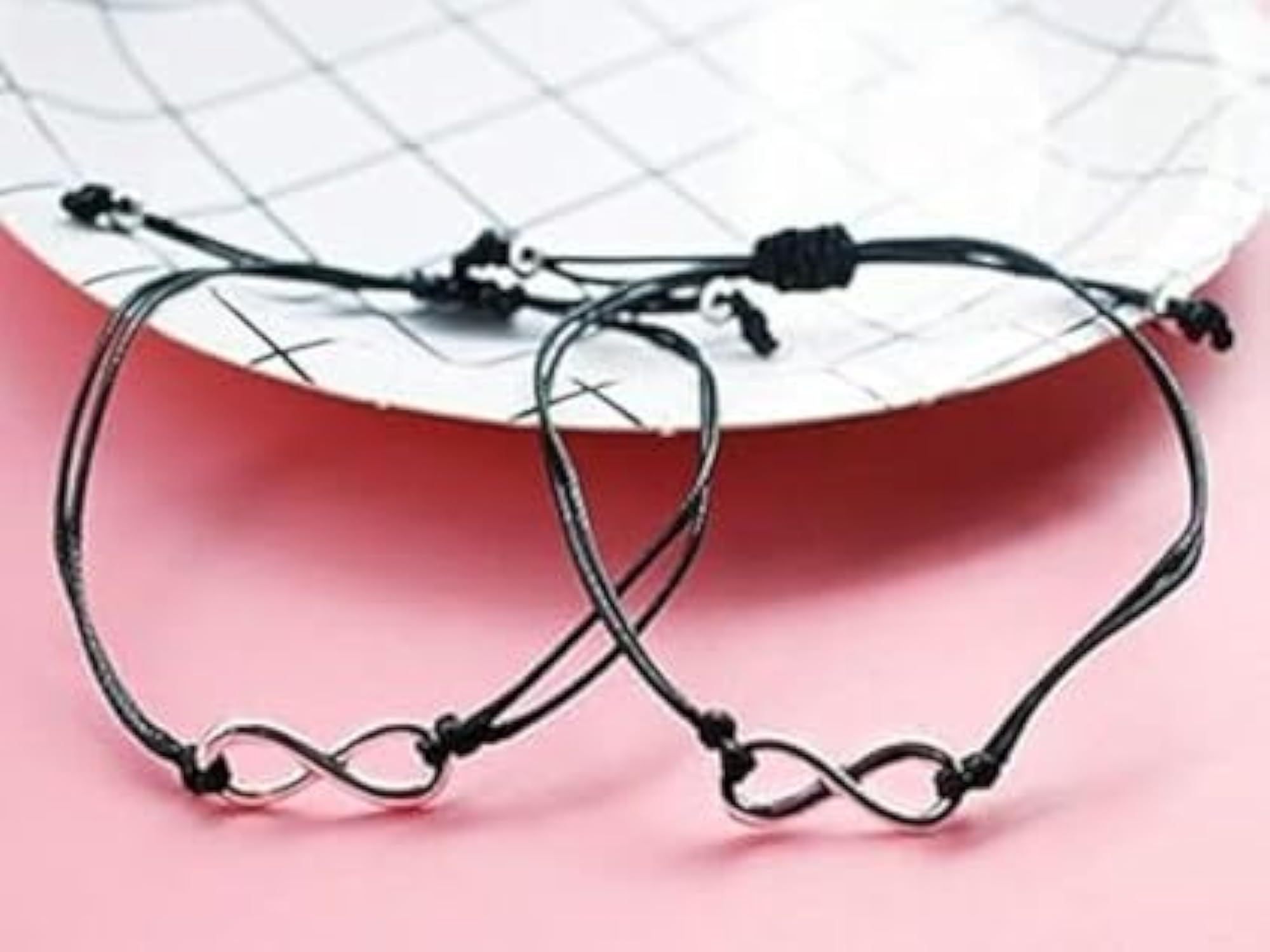 Pinky Promise Matching Infinity Friendship Bracelets Set, 2 Pieces