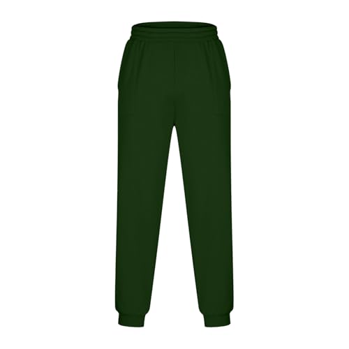 Men's Solid Color Jogger Pants Loose Fit Straight Leg Cargo Sweat Pants Elastic Waist Trousers Streetwear with Pocket4