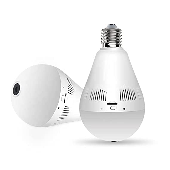 1080P HD WiFi Bulb Light Wireless IP WiFi Camera,Fish Eye 360 Degree Panoramic Mini Lamp IR CCTV Home Security Camera (Bulb Camera)-image-28