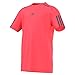 adidas Boys Barricade Tee, Small, Flash Red Tech Ink